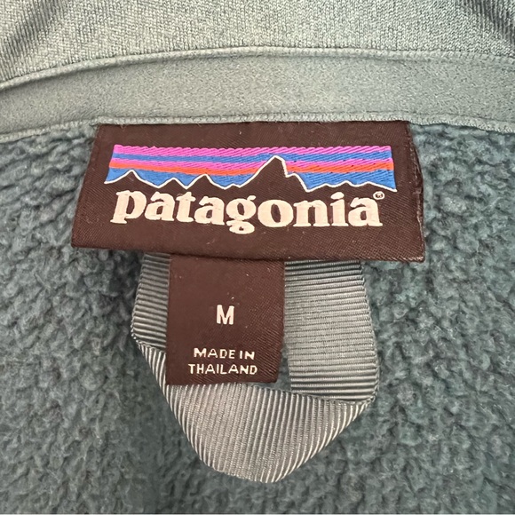 Patagonia Teal Half Zip Fleece Pullover. Women’s Medium - Picture 4 of 4